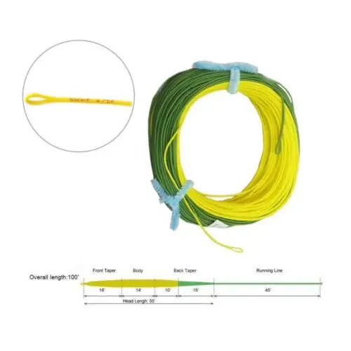 Aventik Fly Line 55ft Head Floating Switch Line Ultra Low Stretch For Switch Rod