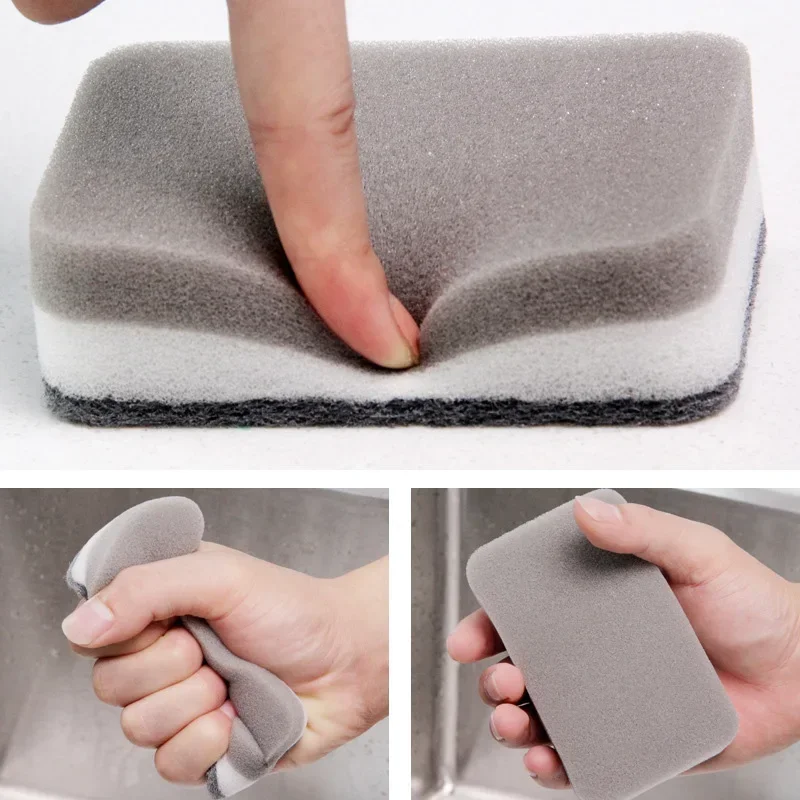 5/1Pcs Double-sided Cleaning Spongs Household Scouring Pad Kitchen Dish Cloth Auto Sponge Wipe Cleaning Towels Accessories