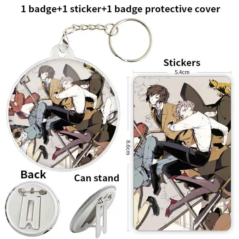 Dazai Osamu oyunu Anime karakter rozeti broş çapa çevre birimleri Pin biblo öğrenci çocuk hediye periferik DIY özelleştirmek