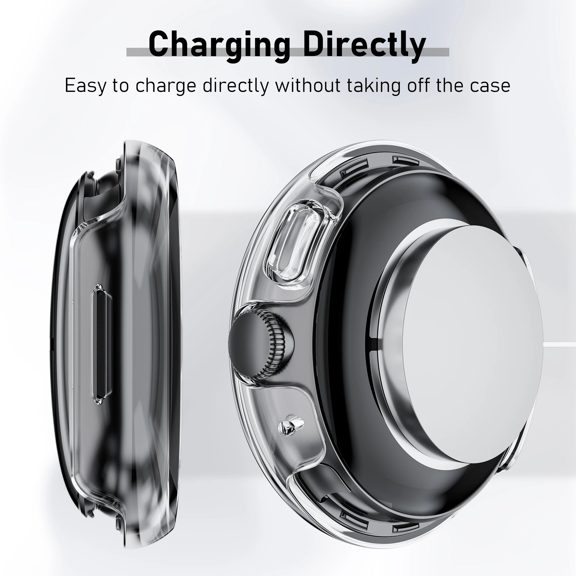 Tempered Glass+Case for Google Pixel Watch 3 45mm Screen Protector Cover PC Frame Accessories for Google Pixel Watch 3 2 1 41mm