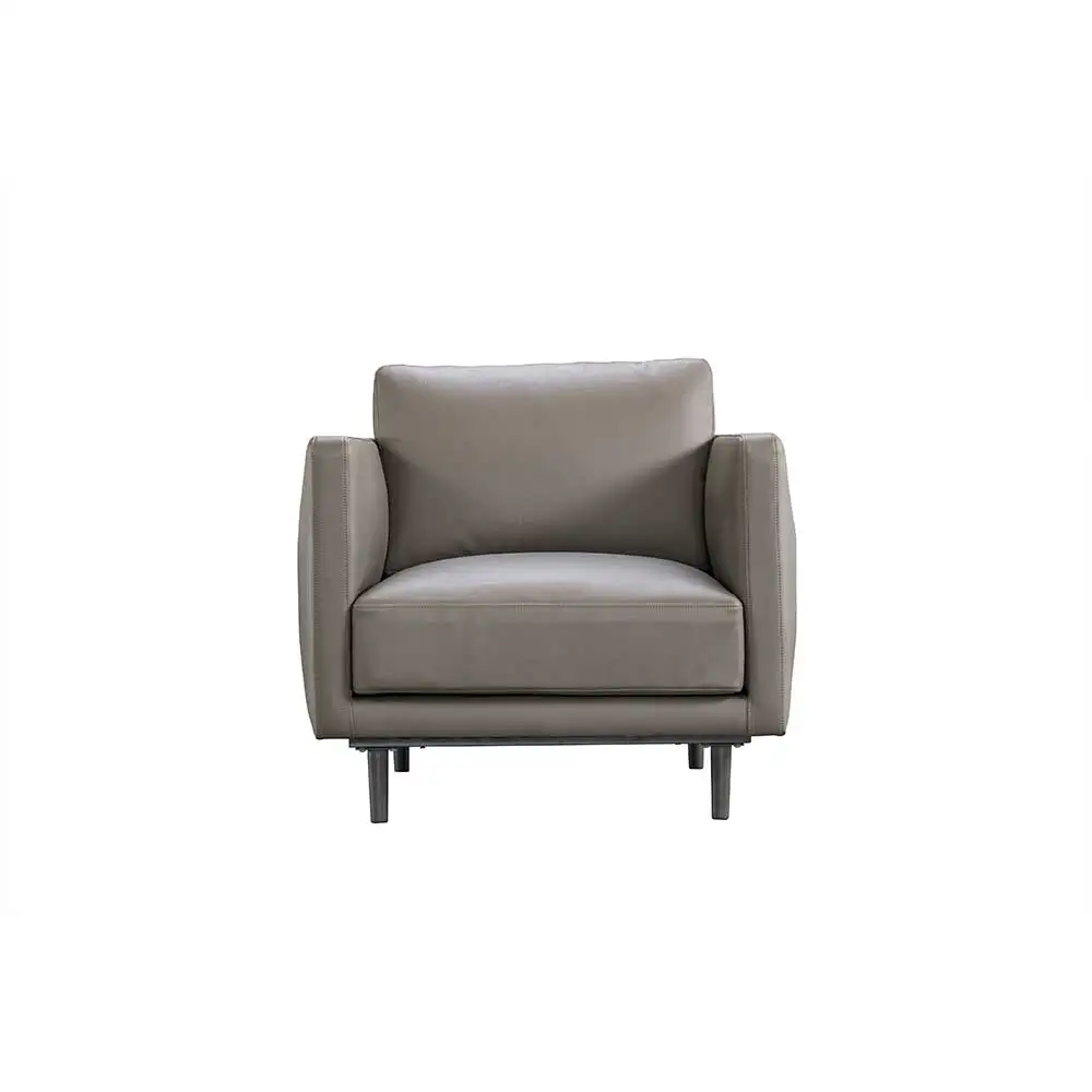 أريكة جلدية رمادية فاخرة من المصنع قابلة للاستلقاء، أريكة مكتب حديثة، قطعة مركزية لغرفة المعيشة #4