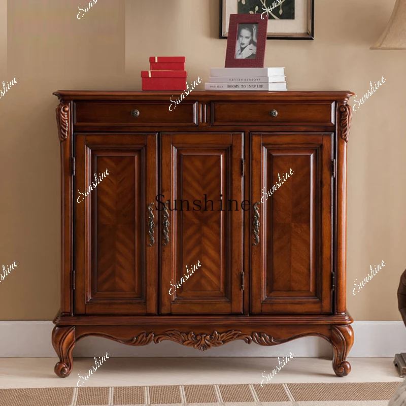 American rural door large shoe cabinet complete double door storage large capacity storageY