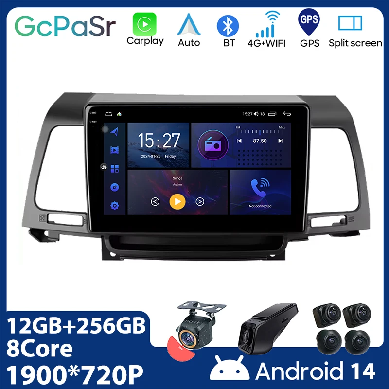 Android 14 Car Radio For Kia Opirus GH 2006 - 2011 Car Radio Multimedia Player 5G wifi BT No 2din DVD Navigation GPS Carplay