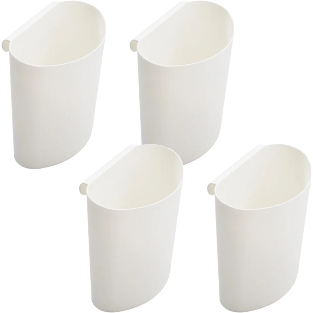 4 Pcs Cart Small Hanging Basket Trash Can Pencil Holder Shopping Cup Garbage Storage Rolling Accessories