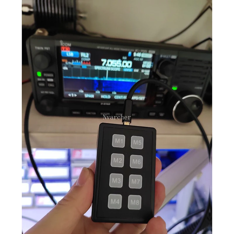 Nvarcher ICOM radio external control keyboard for IC-705 IC-7300 IC-7100 IC-7410 IC-9700 SSB CW RTTY mode