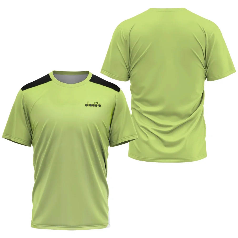 

Men's Comfortable Tennis Wear Men's Casual Fitness Sports Breathable Short Sleeve Summer Padel Element Print Ultra-thin T-shirt