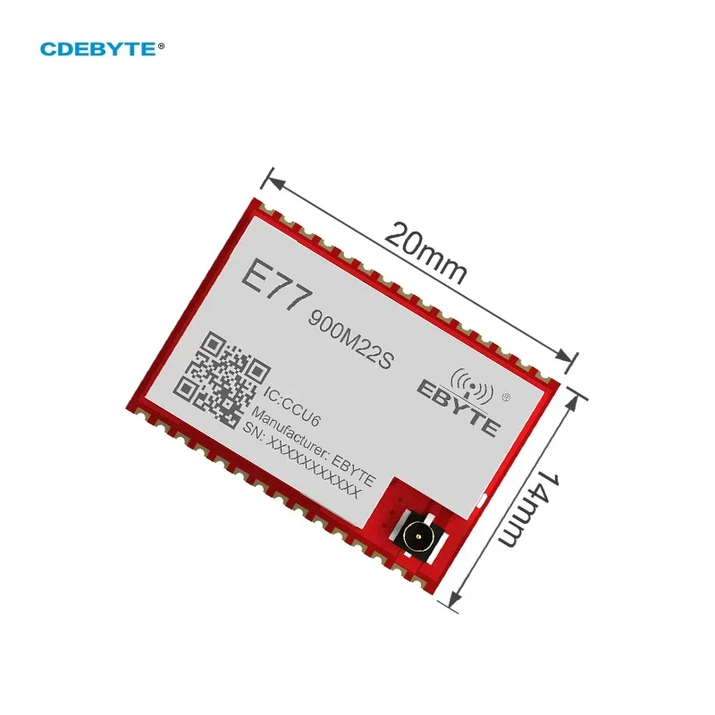 Wireless Module LoRaWan Spread Spectrum CDEBYTE E77-900M22S 915MHz ARM Cortex-M4 Low Power Consumption IPEX/Stamp Hole SoC