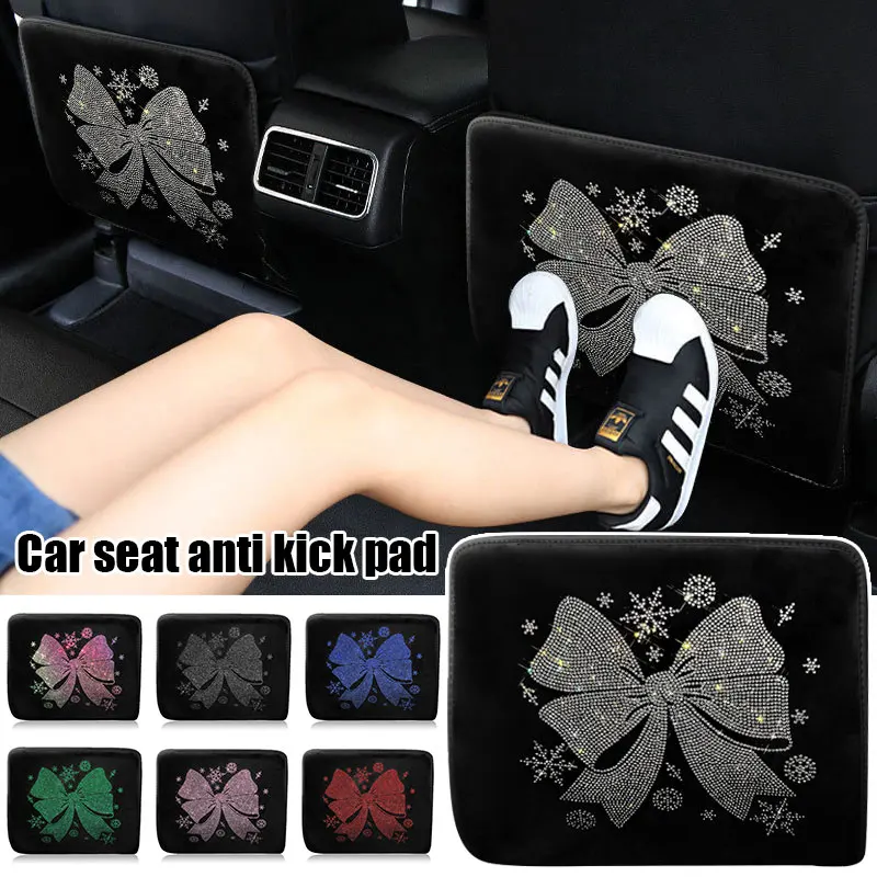 Car Seat Back Cover Protector Kids Car Anti Kick Mat Anti-Scratch Anti Dirty Protect Seat Anti Kick Pad Bling Auto Accessories