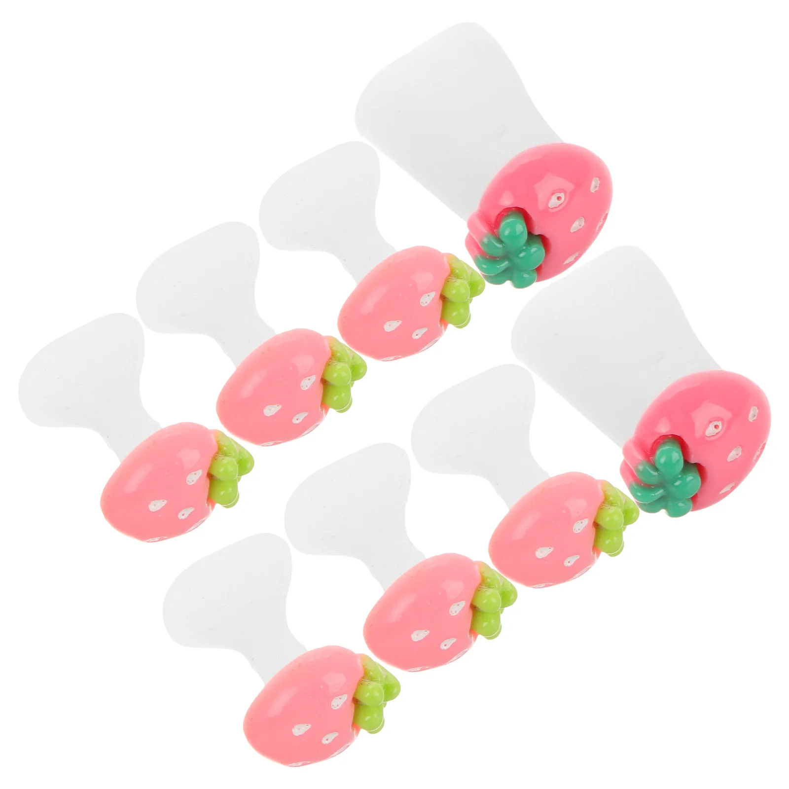 

Charming Strawberry Silicone Toe Spacers Snug Fit for Comfortable Pedicures Toe Straightener Nail Polish Accessories