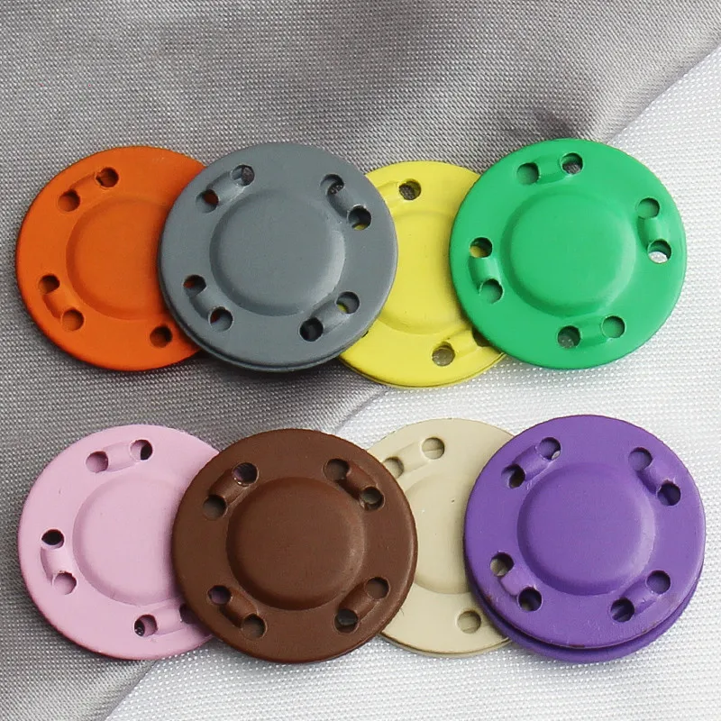 Magnetic Buckle, Jacket, Bag, Magnet Stone Button, Metal Hidden Buckle, Colored Mother Button, Eight Holes, Ultra-thin Hand Sewn