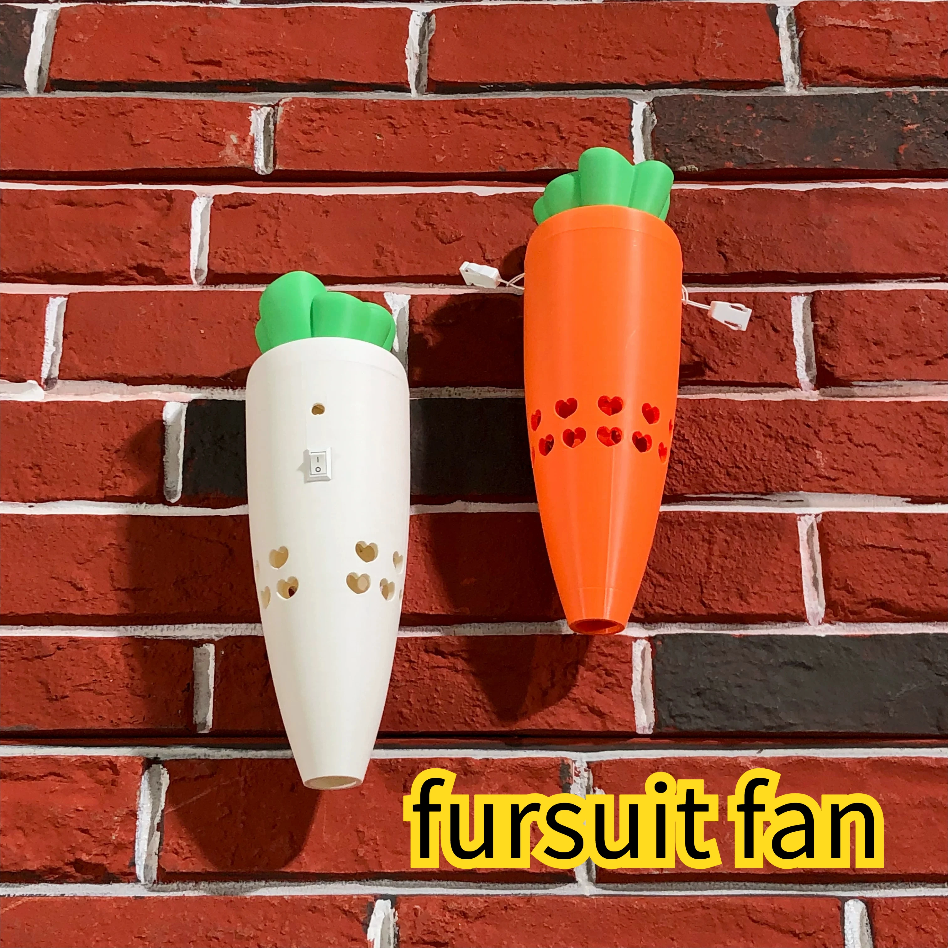 

3D Printed Handmade Fan Carrot Summer Plush Cooling Handheld Cute Creative Gift Plush Anime Festival