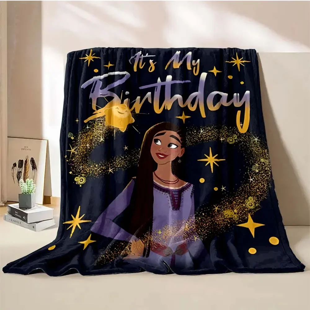 Wish Disney Anime Blanket 4 Season Soft Fluffy Throw King Size Luxury Throw Kid Adult Sofa Bed Blanket Cover Travel Throw Gift