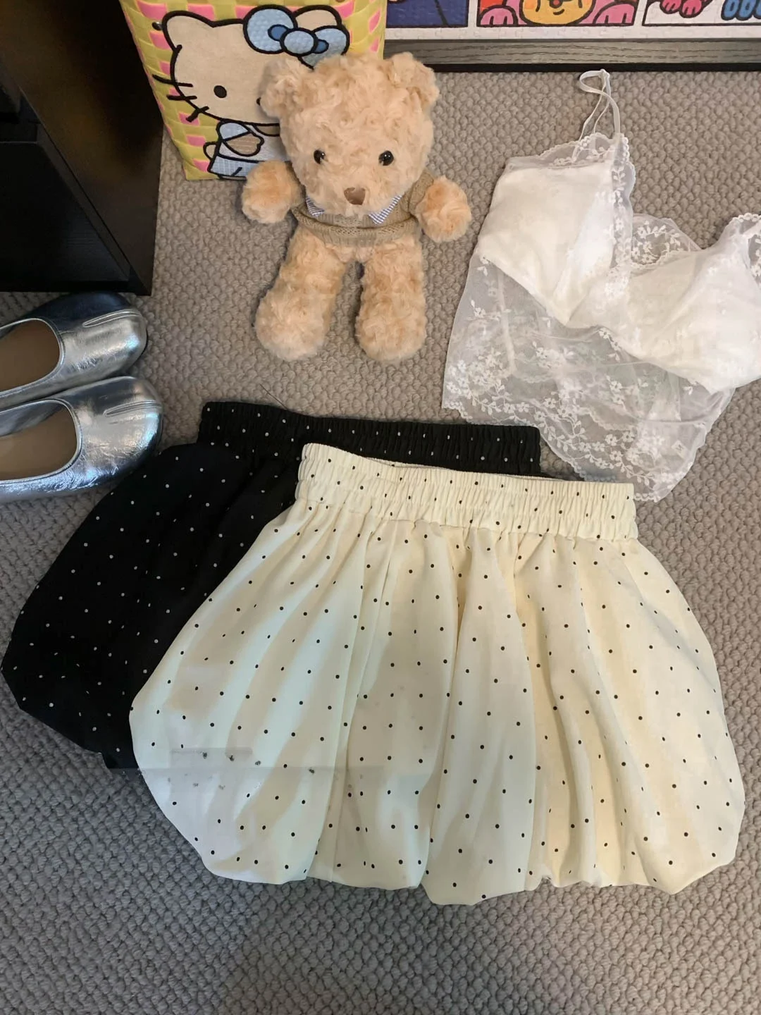 

Милая ретро-юбка в горошек с цветочным бутоном, эластичная юбка с высокой талией для похудения, весна-лето, большой размер, женская мода