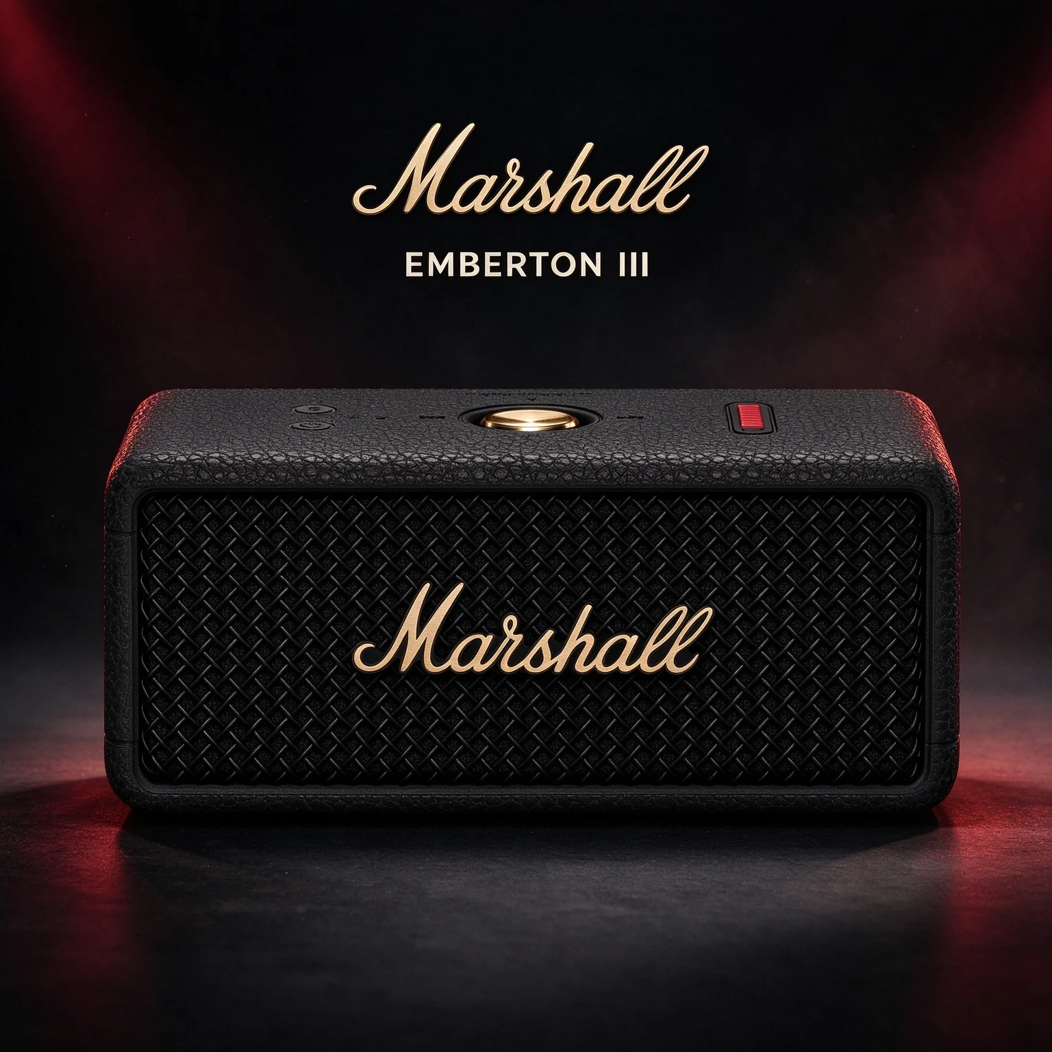 Marshall EMBERTON III Retro Bluetooth Speaker IP67 Waterproof 32 Hours Playtime Multi‑point Connection Outdoor Portable Speaker