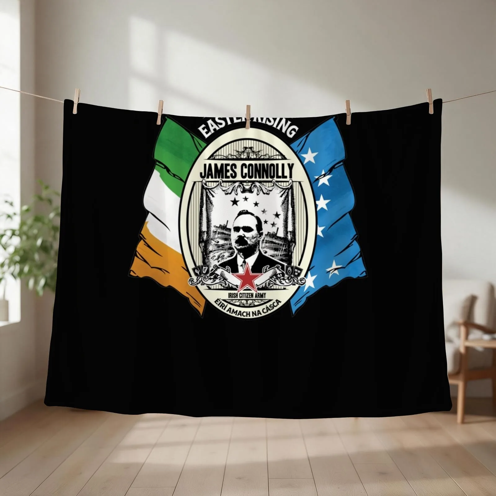 James Connolly - Arm??e citoyenne irlandaise T-shirt classique Throw Blanket couch cozy soft plush fuzzy picnic outdoor blanket