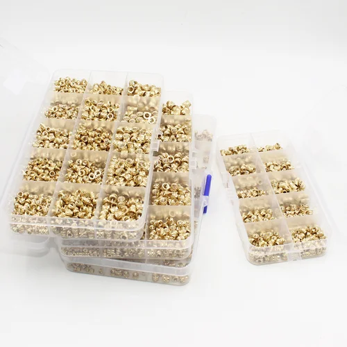 Imagen 2 del producto Tuerca de inserción térmica de latón termofusible, punta de hierro M2 M2.5 M3 M4 M5 M6, inserciones de latón moleteadas con calefacción integrada, tuercas, funda de impresora 3D para Notebook