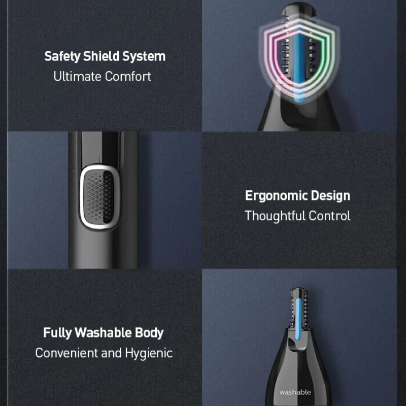 ماكينة تشذيب شعر الأنف من فيليبس NT5650، شفرات مبتكرة مزدوجة الجوانب، عملية سهلة: تصميم مقاوم للماء يسمح شطف كامل الجسم #4