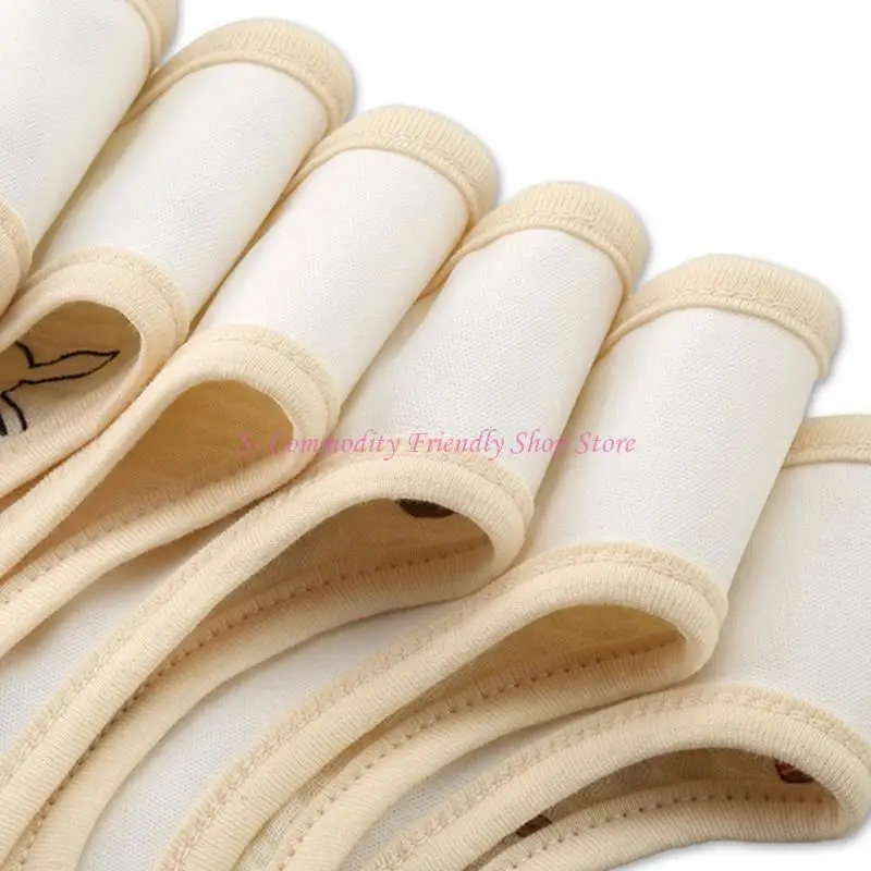 85AE Baby Cotton Bib 2pcs Infant Girls Boys Waterproof Appease Accessory Supplies for Home Bedroom Restaurant Eating Drooling