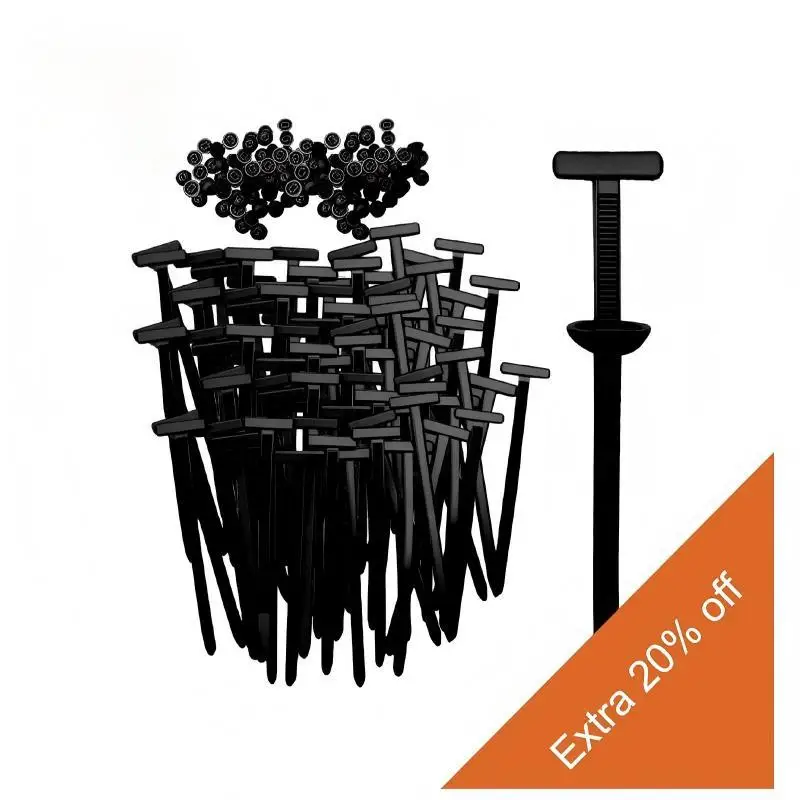 10/20/30/50/100 قطعة العالمي النايلون كابل البريدي العلاقات متعددة الوظائف الثقيلة البريدي التعادل مشبك مشبك من خلال مسمار رباط للكابل مشبك