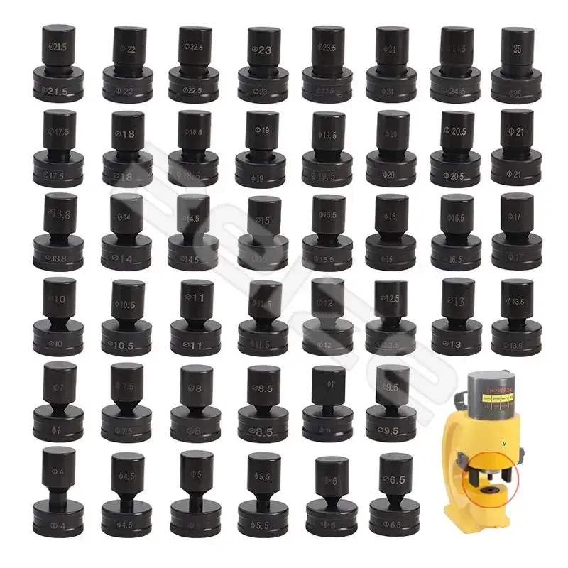 

22 Pieces Hydraulic Punching Round Die CH-70 Round Hole Die Hydraulic Cutting Punch Dies Manual Punch Die