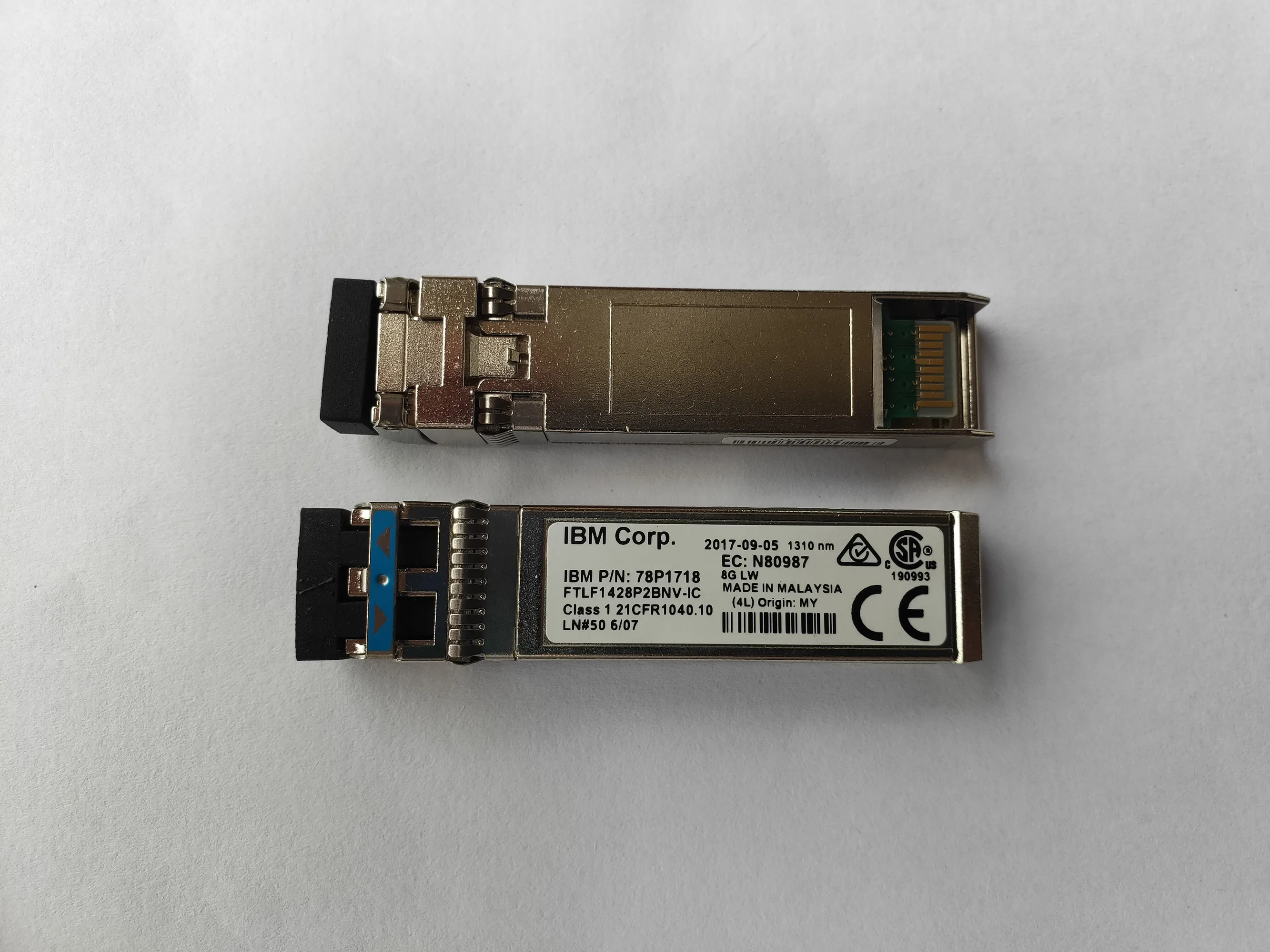 

IB-M Corp Module SFP 10KM 8G Fiber Optical Module/FTLF1428P2BNV-IC 78P1718 80987 1310NM SFP+ 8GB 10KM Fiber Transceiver