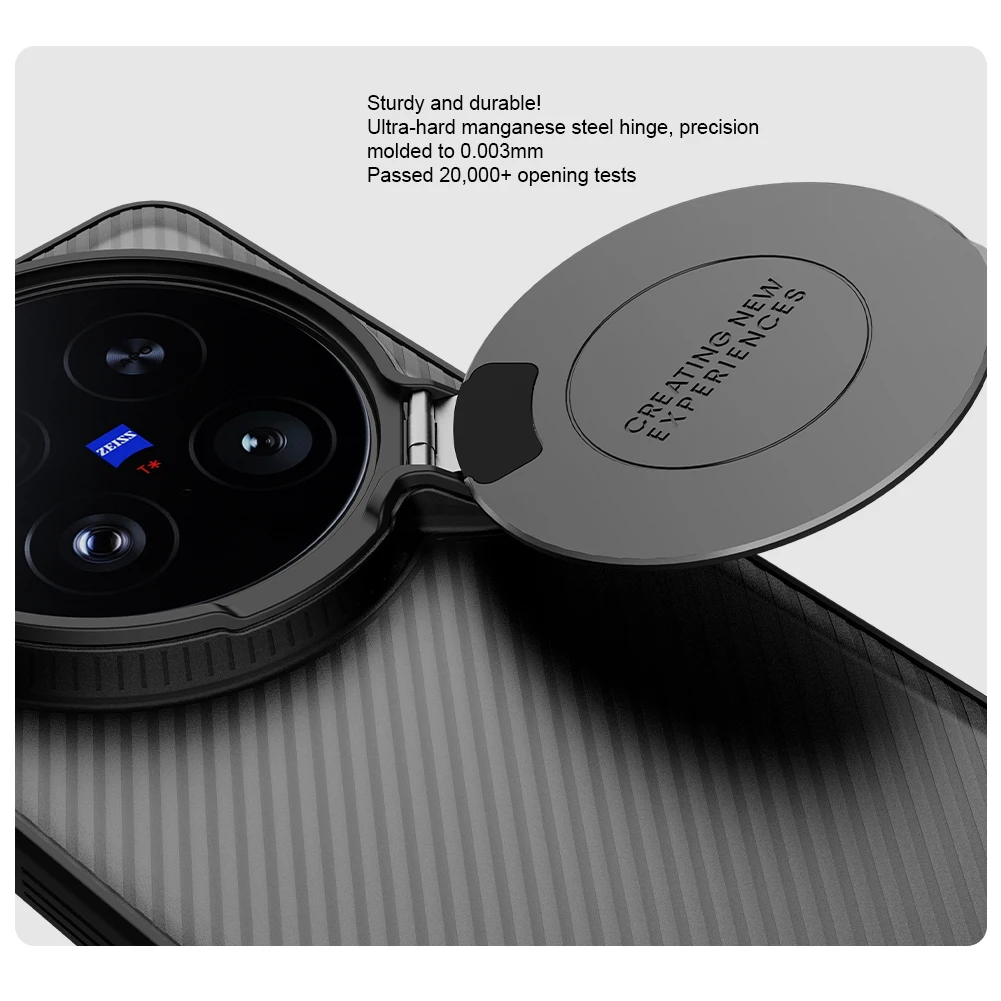

Nillkin For Vivo X200 Ultra 5G case Hard PC Soft TPU Frame CamShield Prop Lens 360 Camera Stand Protection Back Cover