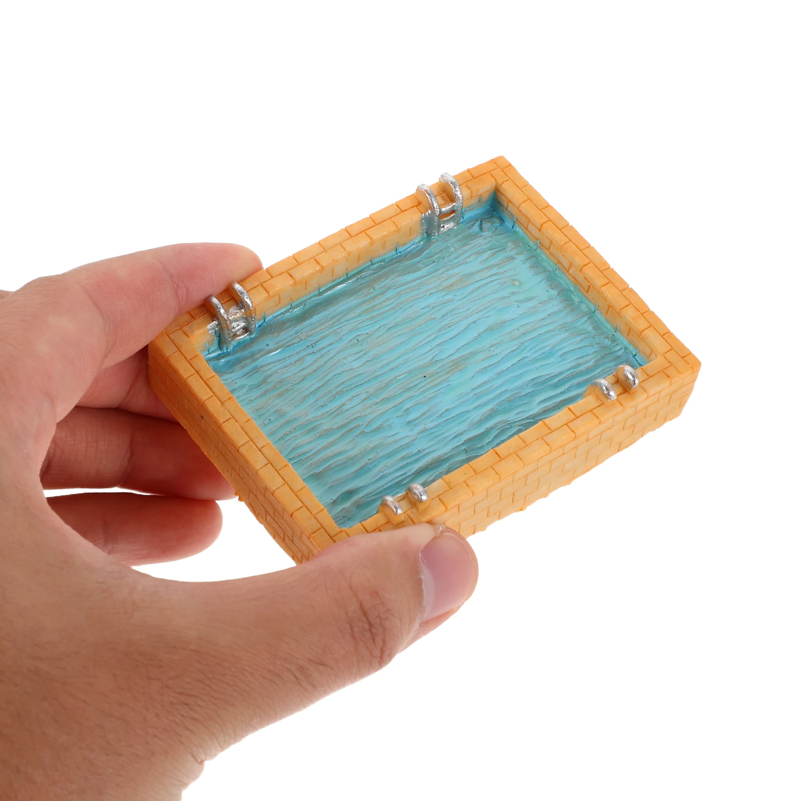 

Miniature Swimming Pool Realistic Mini Dollhouse Pool Summer Accessories Fairy Garden Poolside Furniture DIY Tabletop Decor