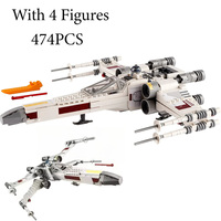 474PCS Space War Luke Skywalker's X-wing Fighter Building Blocks Construction Bricks Toy Gift For Kid Adult Boy