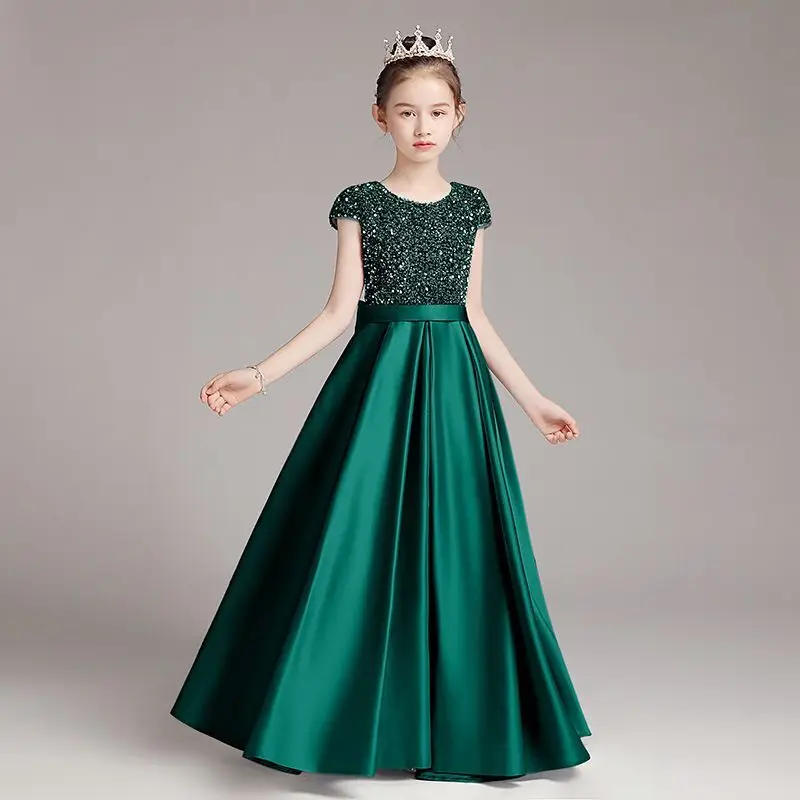 2025 Evening Birthday Party Dresses Baby Girls Dress Piano Competition Costume Clothing Fashion Princess Dresses  Children Gifts