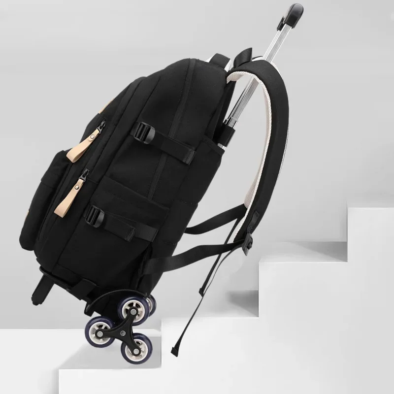 Rolling Backpack Luggage BookBag with Wheels Trolley Bagpack Wheeled Travel Backpack for Girls & Boys Mochila Escolar Adolescent