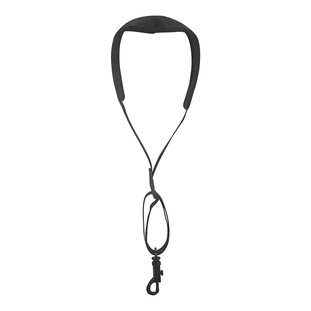 Adjustable Saxophone Neck Strap for Alto Soprano Tenor Sax with Soft Leather Interface and Reinforced Nylon Webbing Core