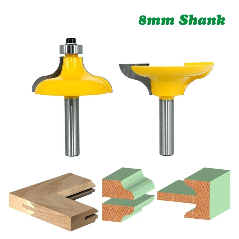 

2pcs 8mm Shank Entry Door for Long Tenons Router Bit woodworking cutter bits Tenon Cutter for Woodworking Tool