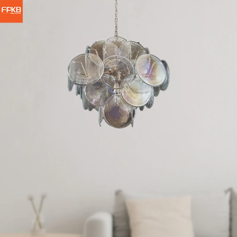 

French Murano Murano glass chandelier antique design retro dining room glass chandelier bedroom chandelier