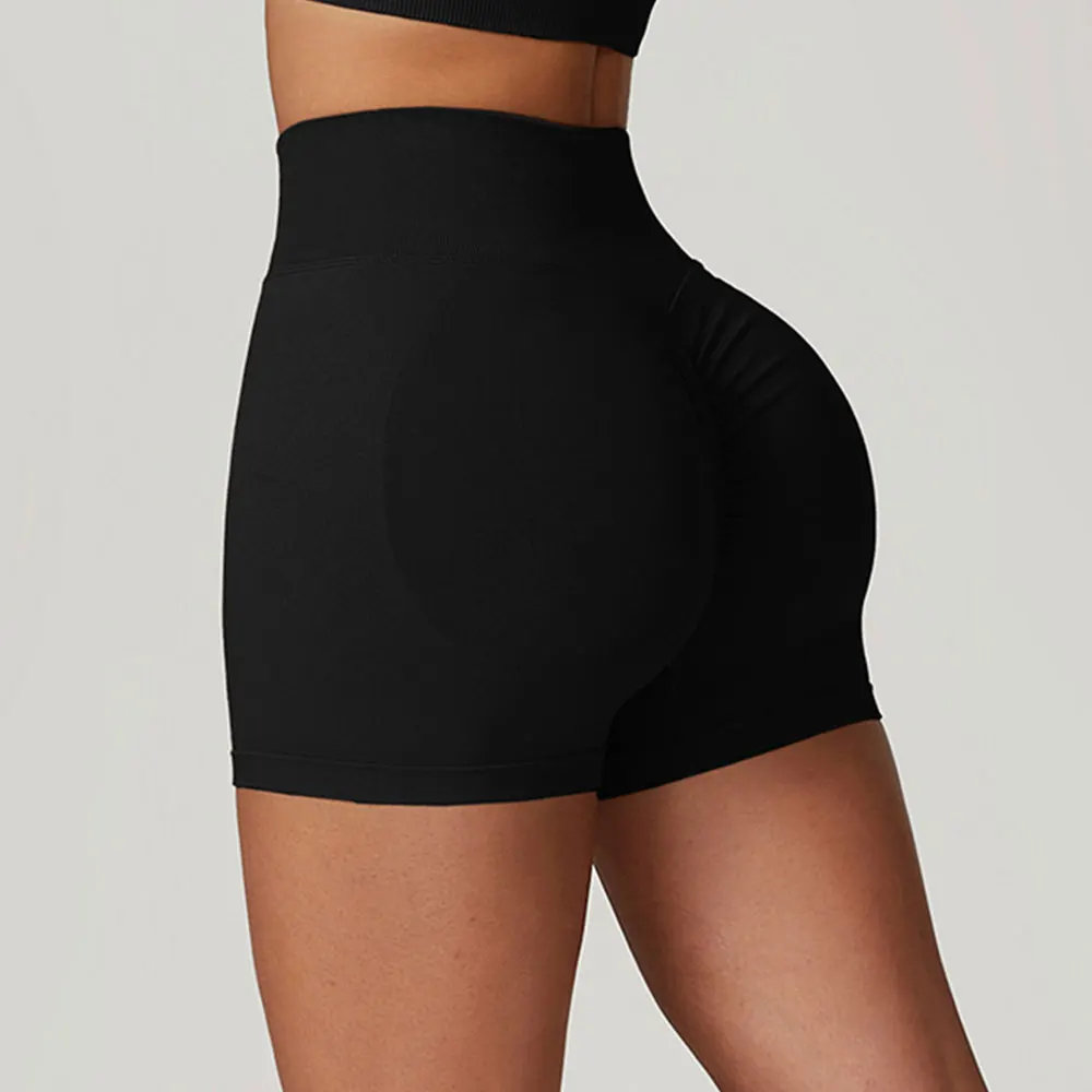 Women Seamless Sports Short Yoga Legging Shorts Squat Proof High Waist Fitness Tight Shorts Cycling Workout Gym Ribbed Shorts