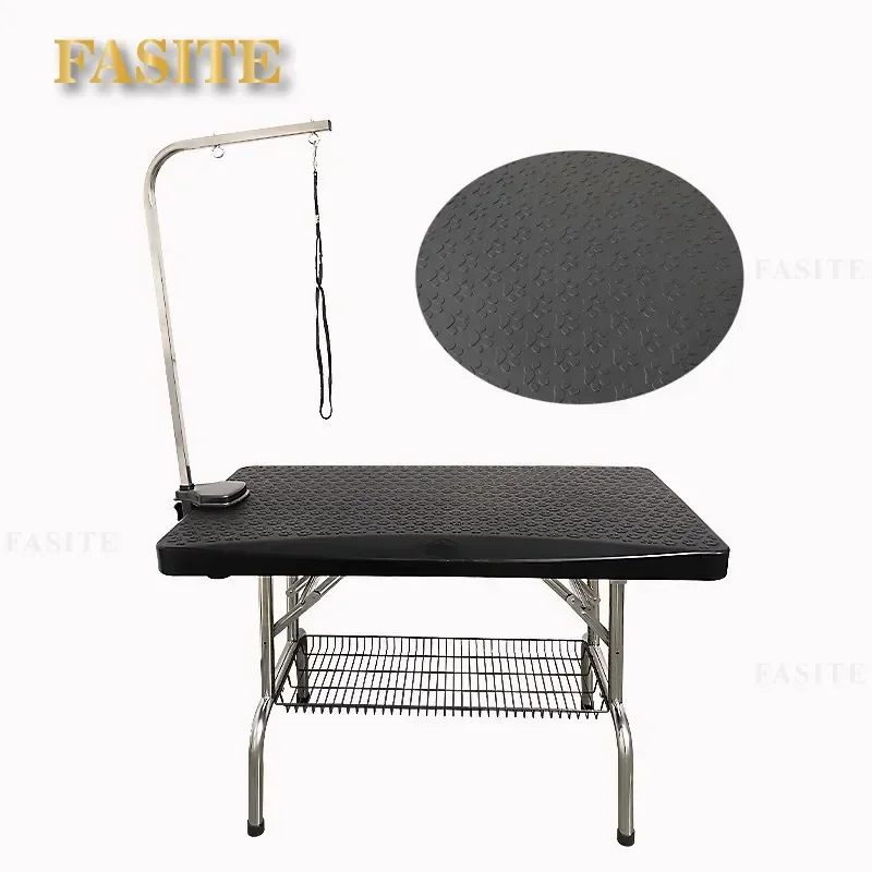 For Pet Grooming Table Folding Round Square Lifting Non-slip Plastic Panel Cat Dog Beauty Station Adjustable Height