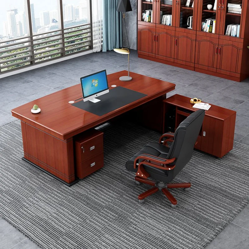 custom.Solid Wood Office Desk Executive Manager CEO Director Big Table Design