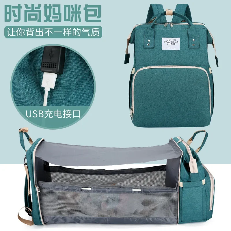 

Waterproof Diaper Bags for Travel with Insulated Milk Bottle Pocket, Large Capacity and Stroller Straps