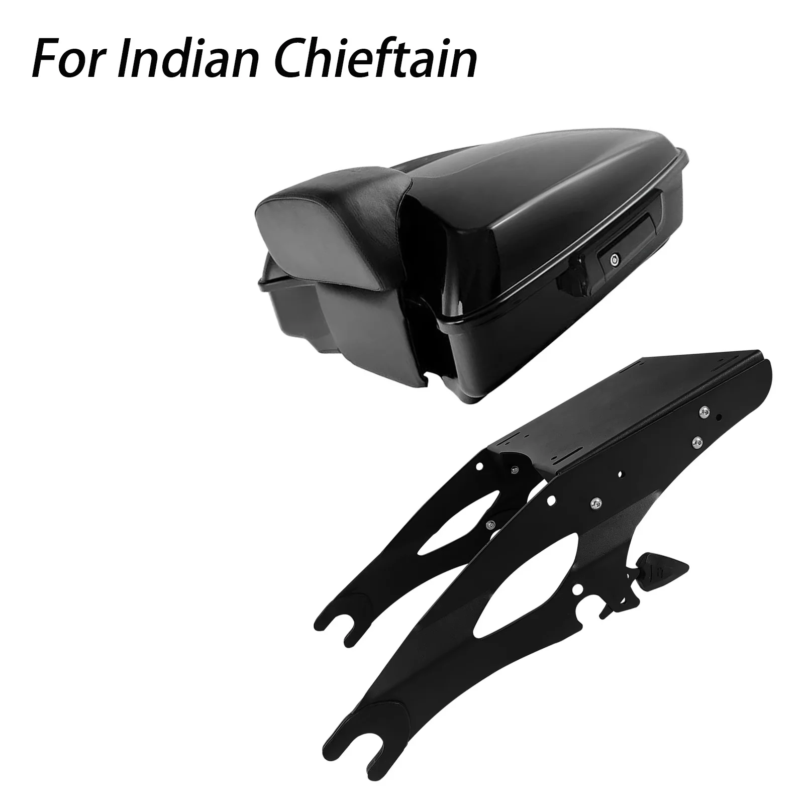 Chopped Top Case Box Tour Pack Pak Motorcycle Suitcases Trunk & Luggage Rack For Indian Chieftain Roadmaster Challenger 14-25