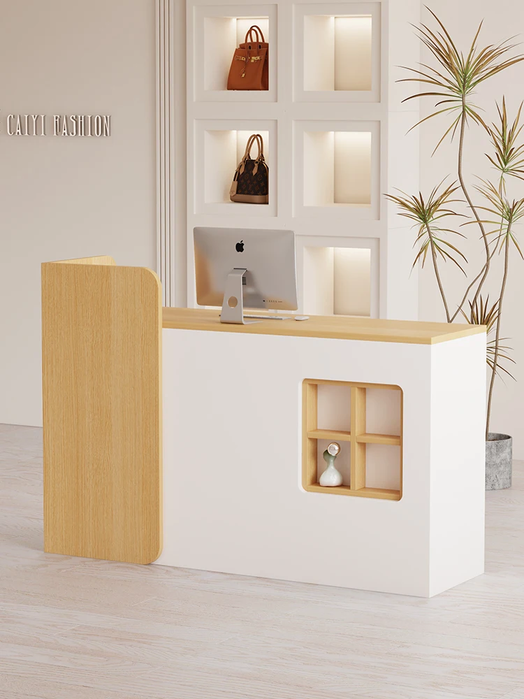 

Bar checkout page store small company reception light luxury table simple women's clothing store beauty salon counter