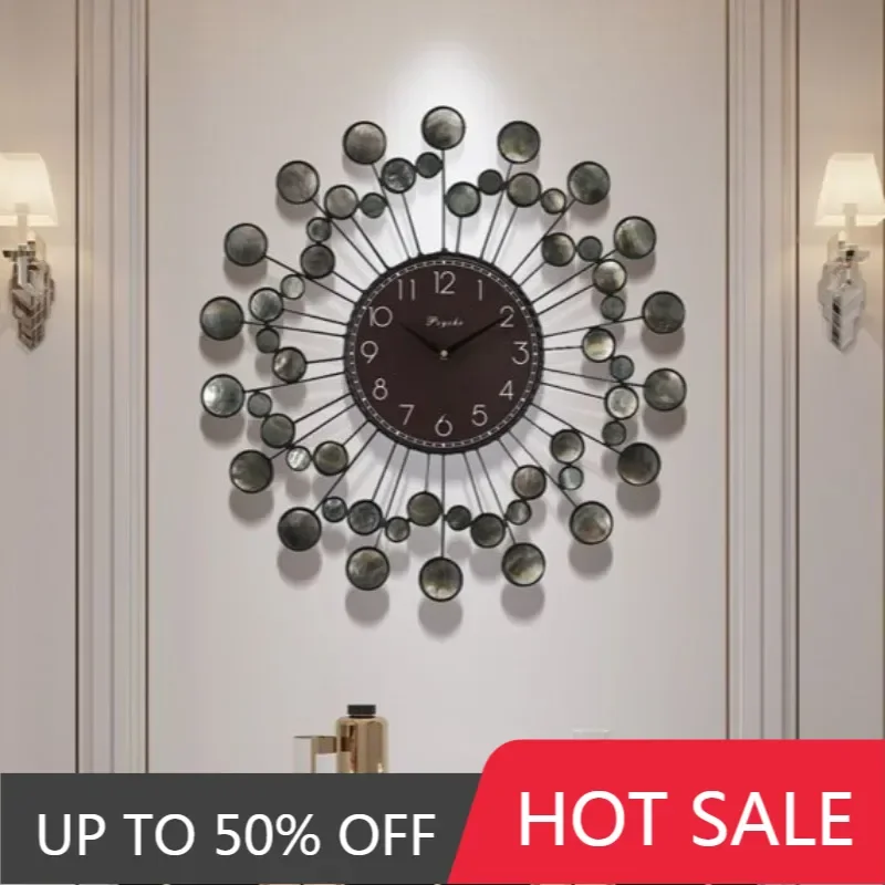 Luxury Shell Wall Clock Nordic Fashion Creative Wall Clocks Household Modern Simple Silent Clock Living Room Decorations