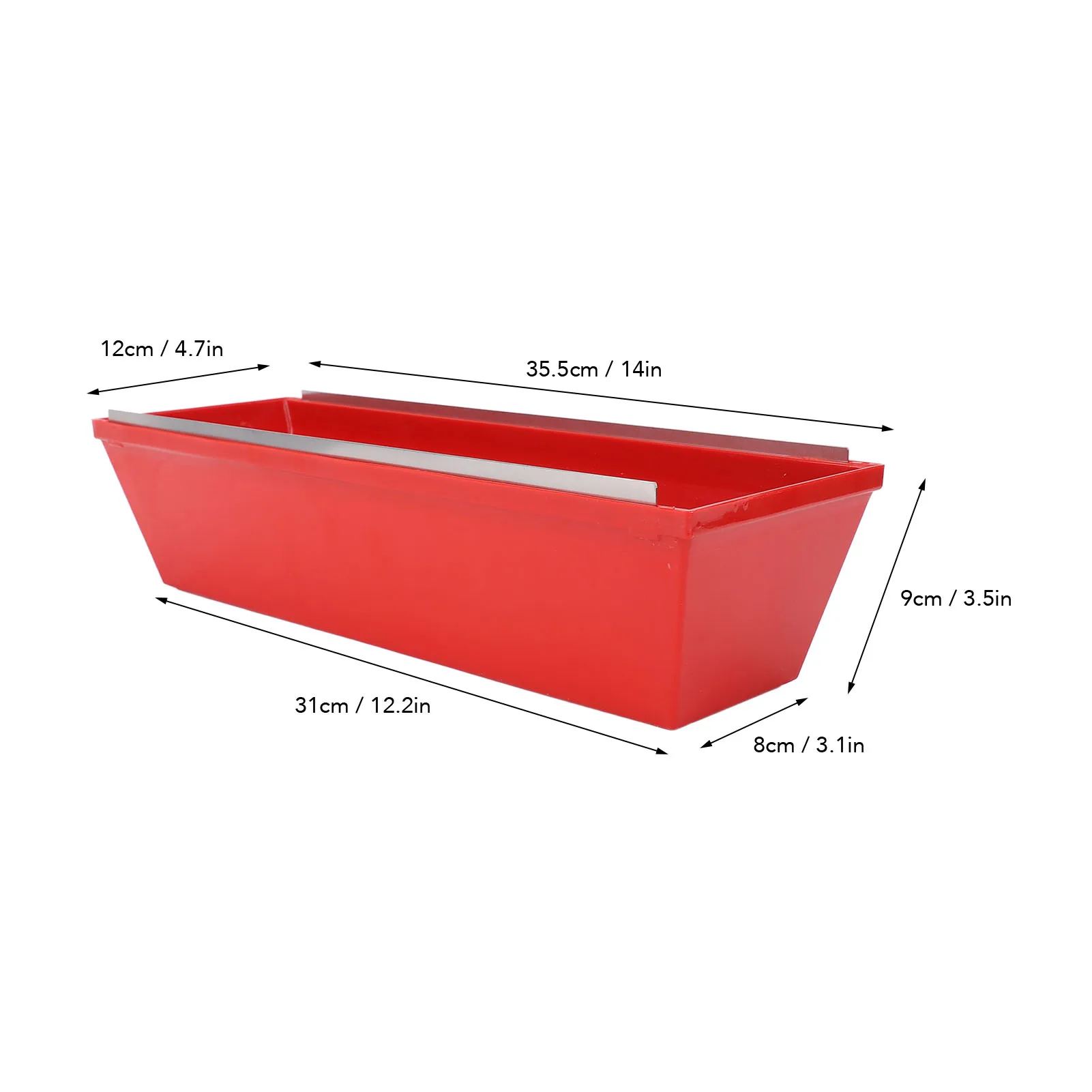 14 Inch  Mud Pan with Sheared Edges ABS Plastic Plastering Mud Tray for Mixing Cement Mortar Putty Paint  Mud Tray