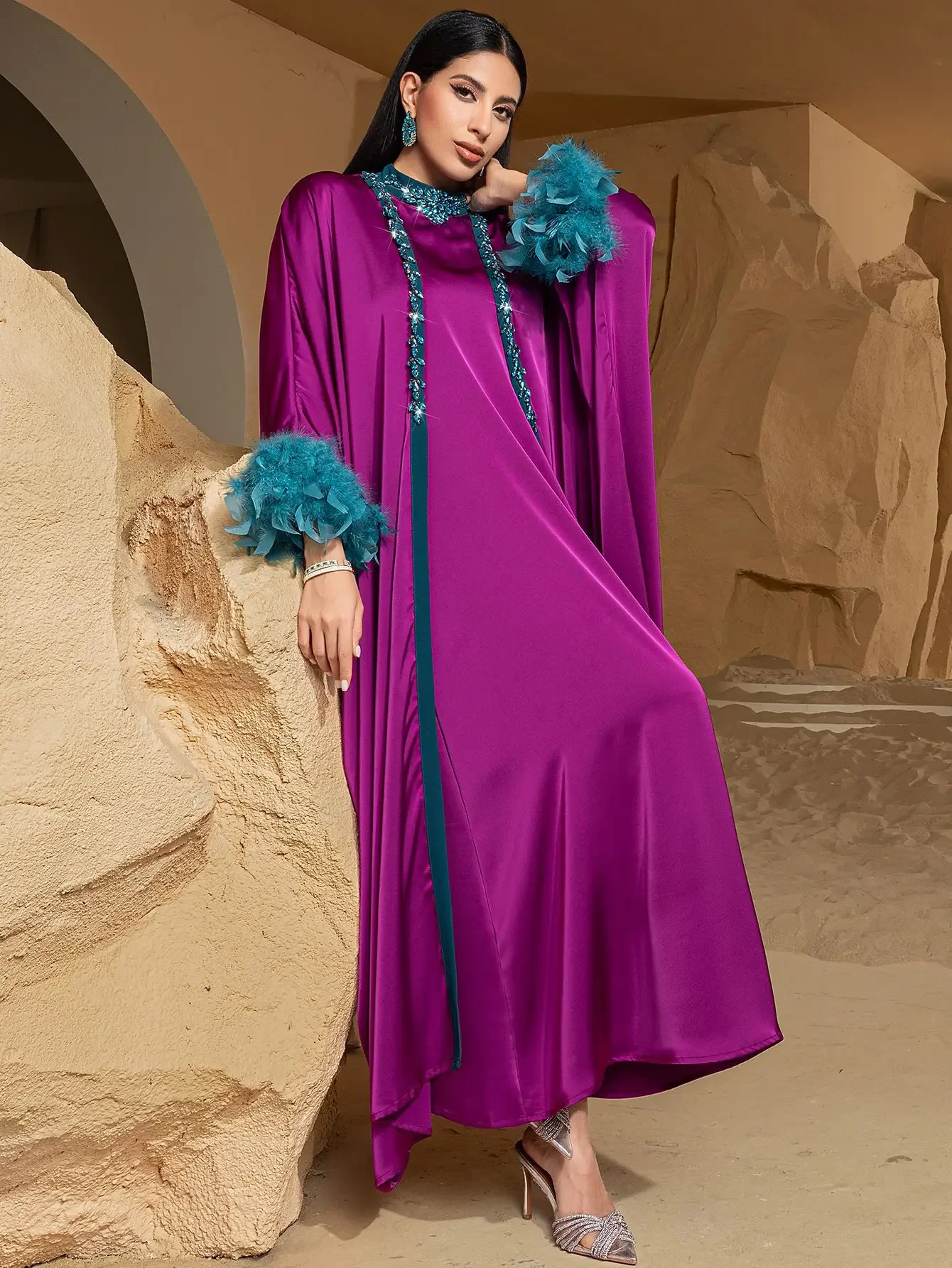 

Роскошный марокканский кафтан 2 шт. Дубай Абая женское мусульманское платье Ид Рамадан исламская одежда Турция Kebaya кафтан женский халат кимоно платье