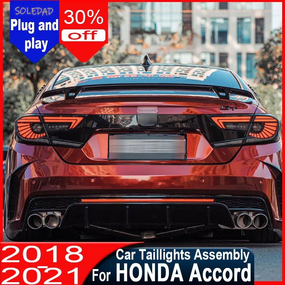 For Honda Accord LED Tail Light 2018 2019 2020 2021 Type Tail Lamp DRL Rear Turn Signal Automotive Accessories view 3