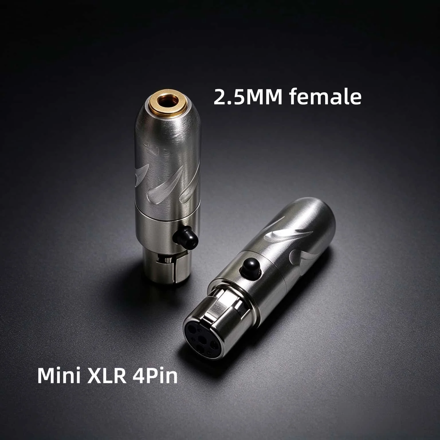 1 Pair 4-Pin Female Mini XLR Headphone Adapter 3.5mm 2.5mm 0.78mm A2DC to Mini XLR for Audeze LCD ZMF Meze Empyrean Headphone