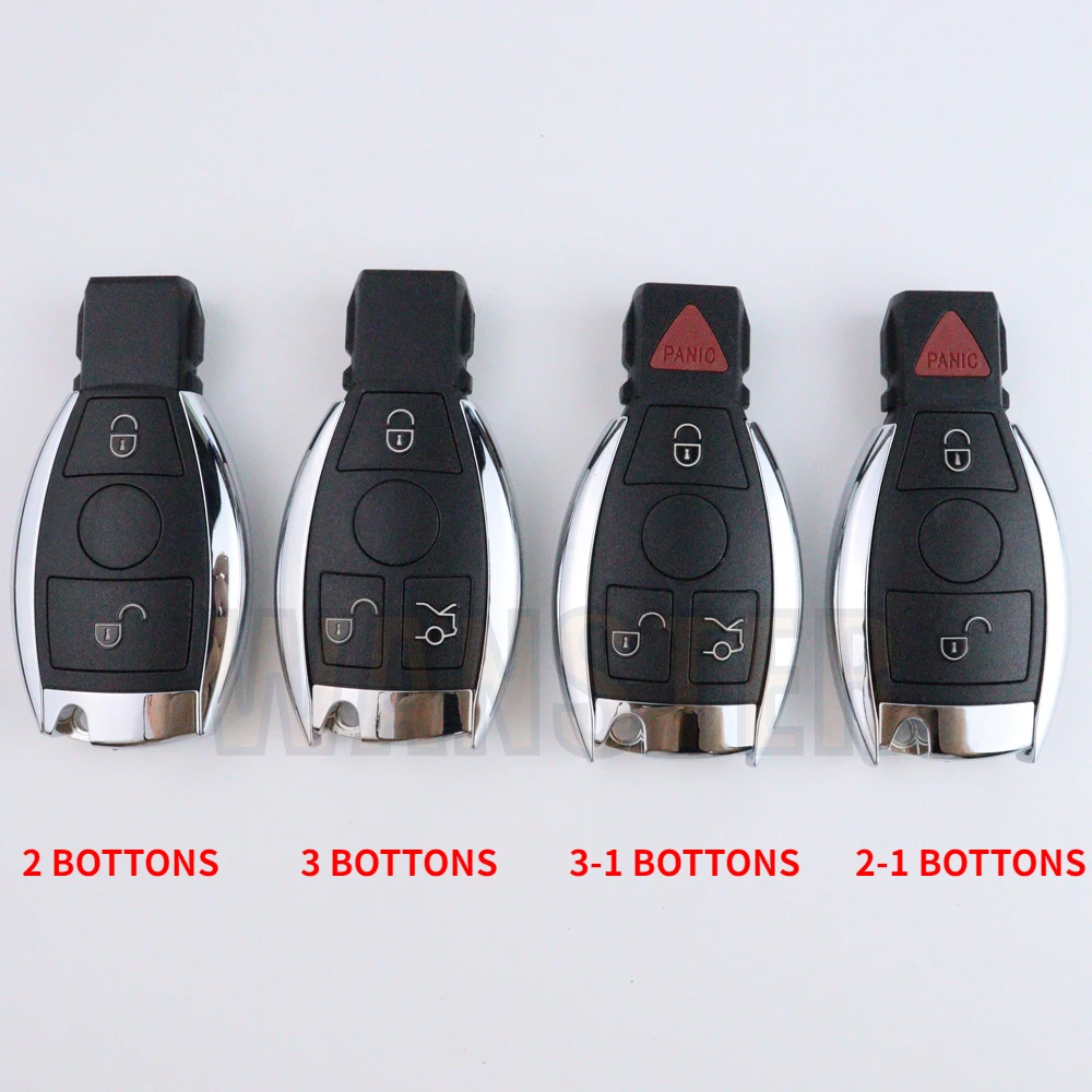 2 3 4 Bottons Car Key Case Shell Housing for Mercedes Benz W210 W212 E63 W202 W207 A/C/E/S Class W203 W204 W205 W211 W221 W222