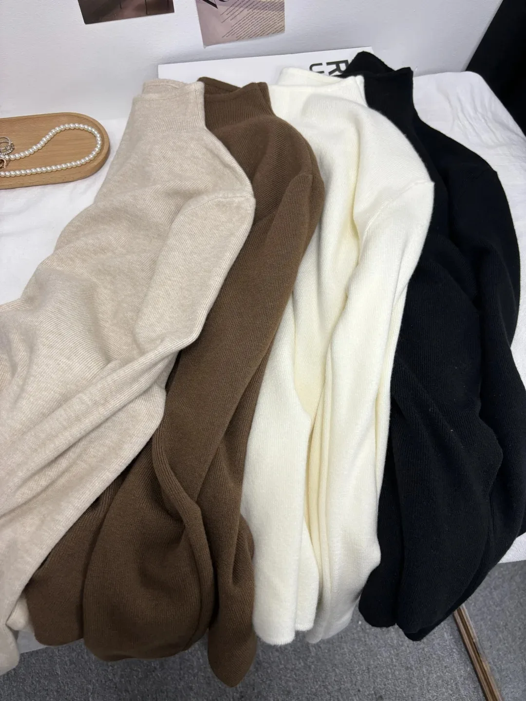 Damen Casual Vintage Strickpullover mit Langen Ärmeln 2026 Herbst Winter Mode Rollkragenpullover Einfarbiger Damenpullover Damenbekleidung – Detail 10