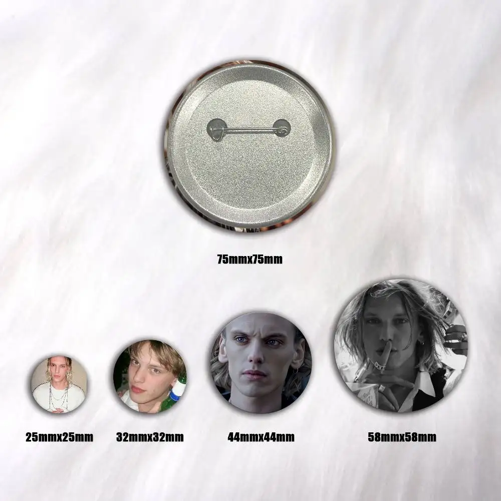 Actor J-Jamie Campbell Bower Tinplate Brooch Figure Icon Badge Handmade Brooches For Backpack Clothes Decoration