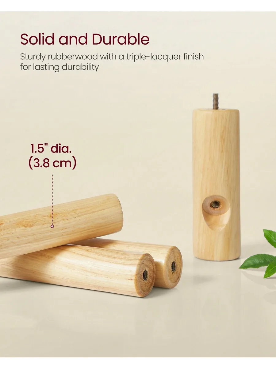 Solid Wood Coat Rack, Free Standing Hall Coat Tree With 8 Hooks, 3 Height Options, For Coats, Hats, Bags, Purses, For Entryway,