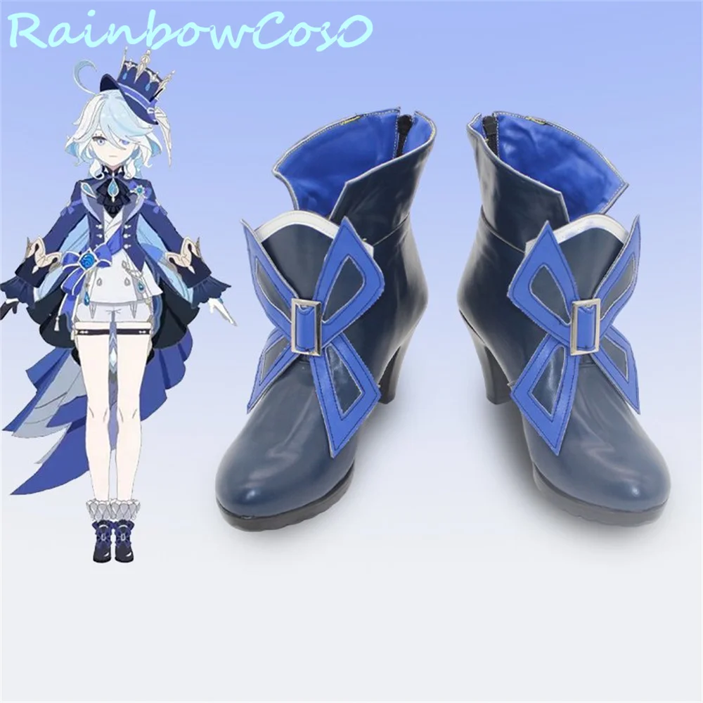 Focalors Genshin Impact Cosplay Shoes Boots Game Anime Halloween Christmas RainbowCos0 W3245