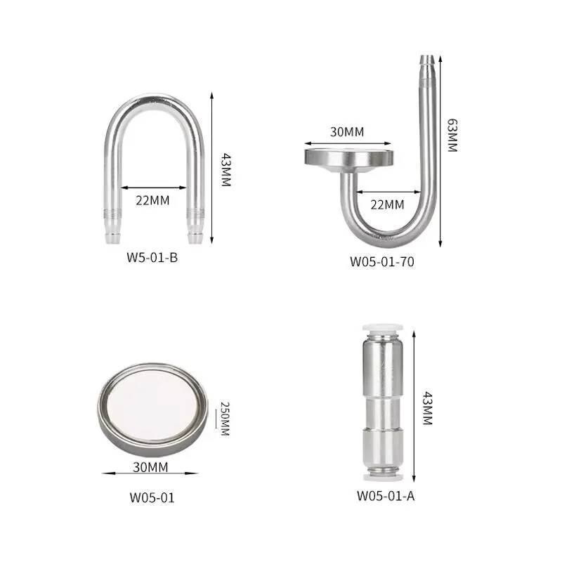 CO2 Nebulizer CO2 Diffuser Aquarium Stainless Steel Ceramic Disc Nebulizer For Aquatic Plant Growth Fish Tank CO2 Refiner - view 6